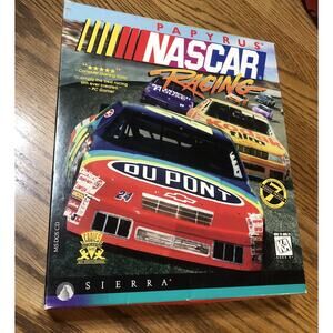Vintage Papyrus Nascar Racing PC CD ROM MS-DOS 1994 Video Computer Game